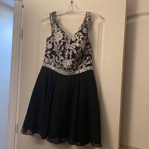 Black and silver dress